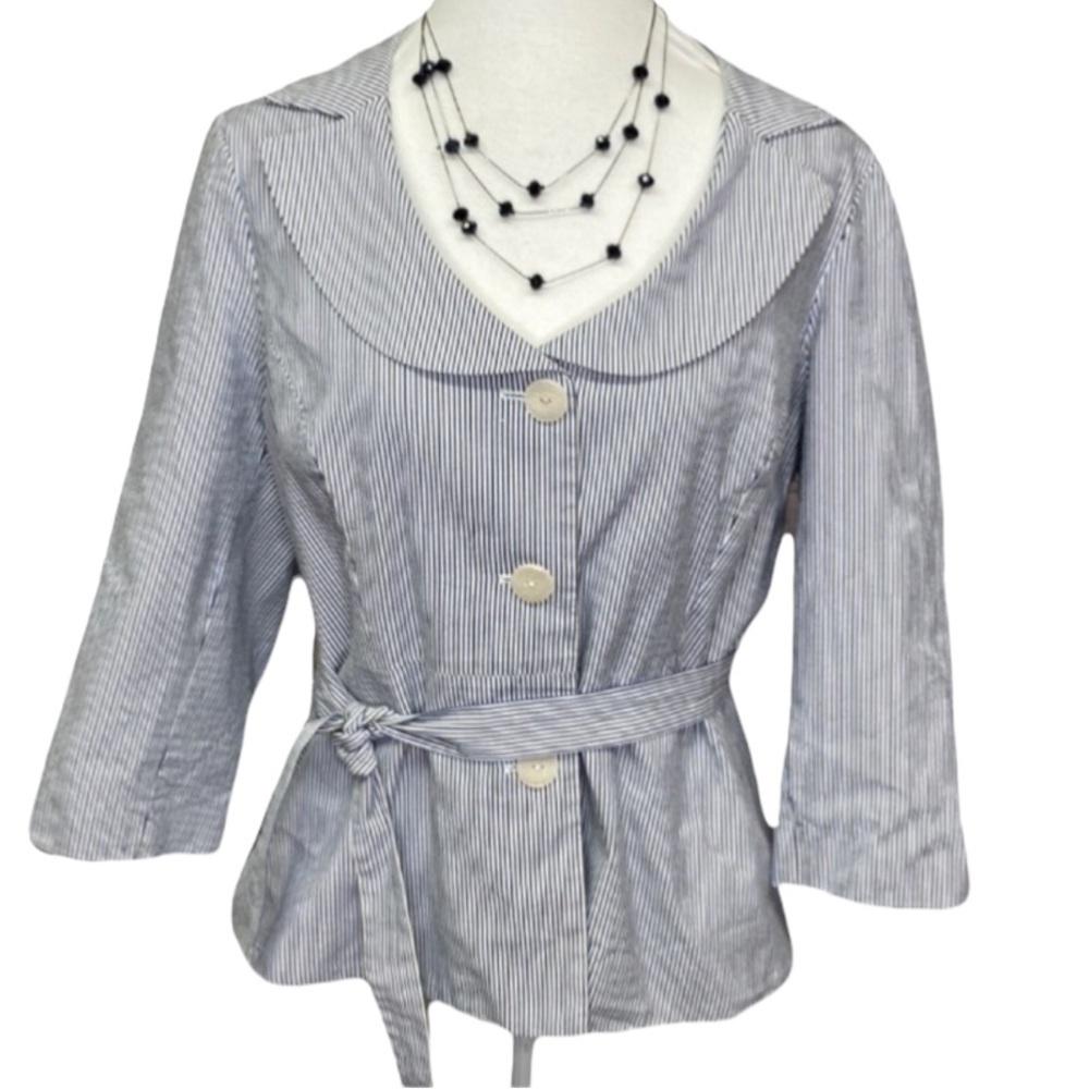 Sandro Nautical Striped Blazer